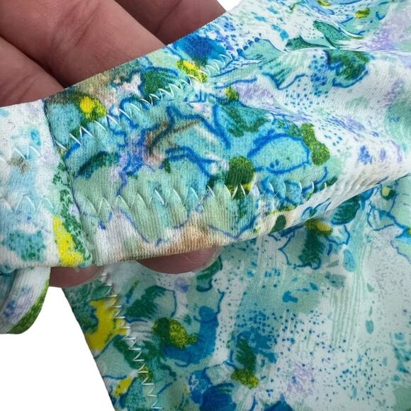 Victorias Secret Blue Green Floral String Bikini Bottom Size XL - Picture 5 of 7